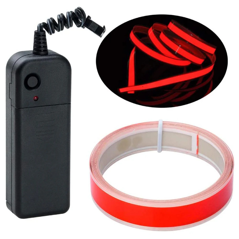 Lychee 1M Neon Glowing Strobing Electroluminescent - Red - إضاءة